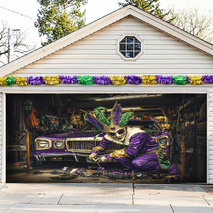 Lorva Garage Door Banner Decoration Carnival In The Garage