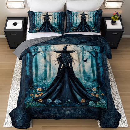 Witch Lorva All Season Quilt 3-Piece Set Enchanted Forest Witch