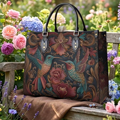 Lorva Leather Bag Rustic Bloom Hummingbird