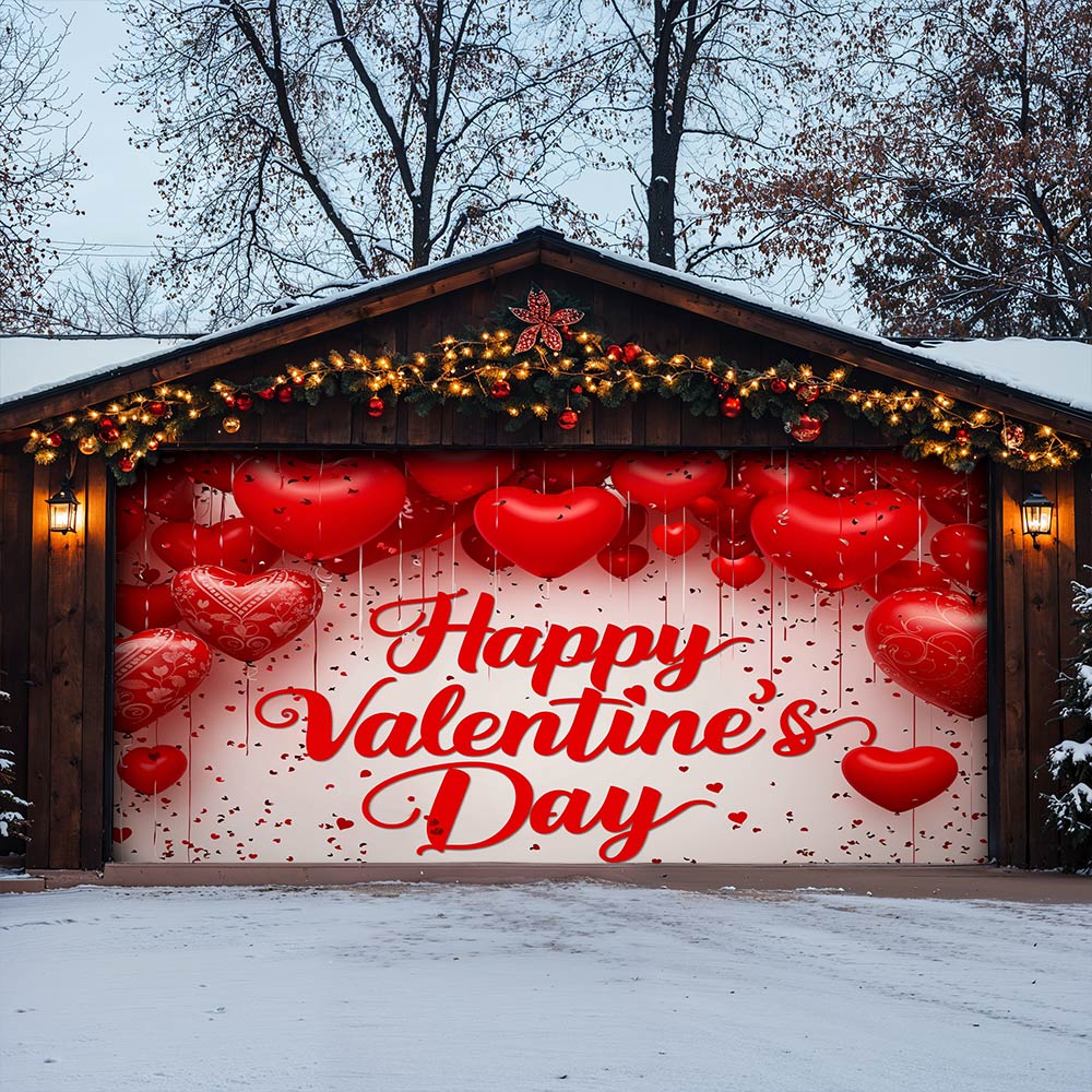 Lorva Garage Door Banner Decoration Happy Valentine's Day