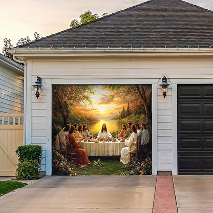 Lorva Garage Door Banner Decoration The Last Supper