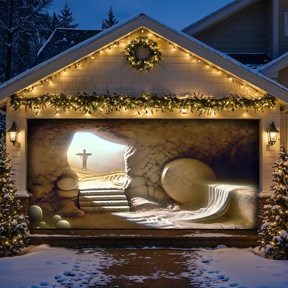 Lorva Garage Door Banner Decoration Easter Moment