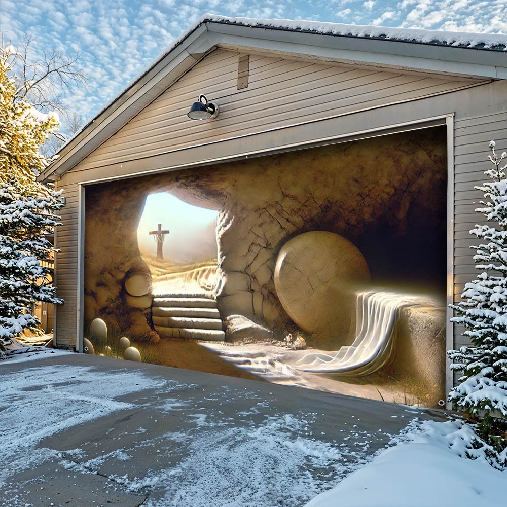 Lorva Garage Door Banner Decoration Easter Moment