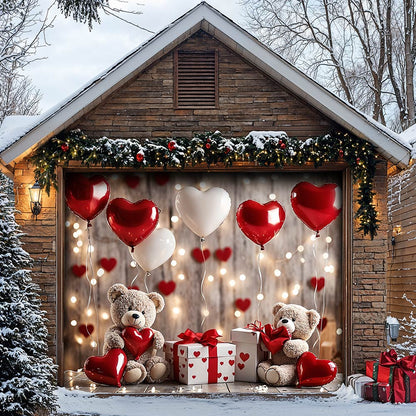 Lorva Garage Door Banner Decoration Bear Valentine