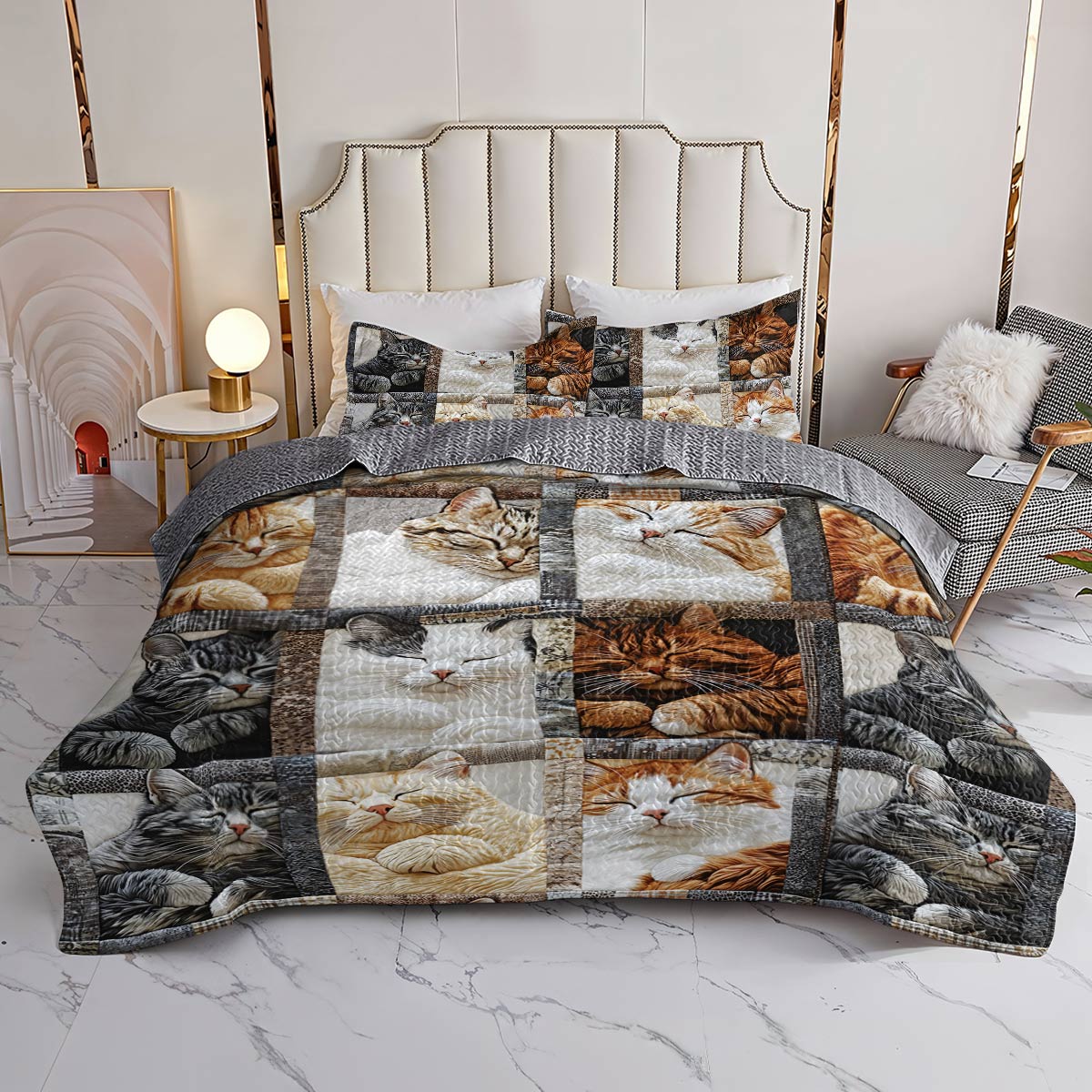 Lorva All Season Quilt 3-Piece Set Purrfect Dreams