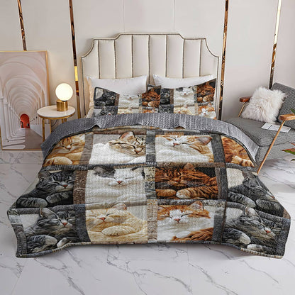 Lorva All Season Quilt 3-Piece Set Purrfect Dreams