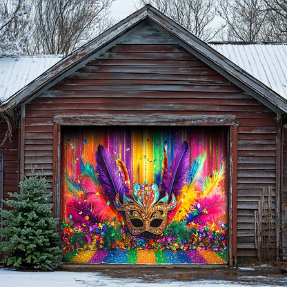 Lorva Garage Door Banner Decoration Gorgeous Mardi Gras Mask