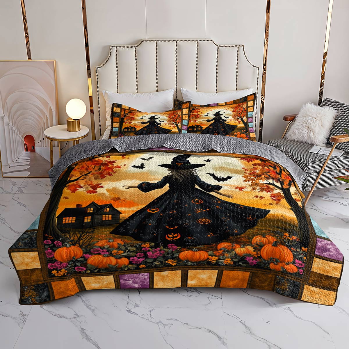 Witch Lorva All Season Quilt 3-Piece Set Happy Autumn