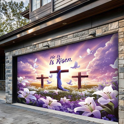 Lorva Garage Door Banner Decoration He Is Risen