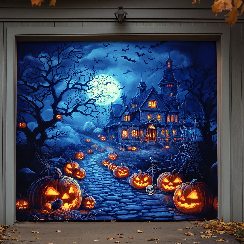 Lorva Halloween Garage Door Banner Decoration Happy Halloween