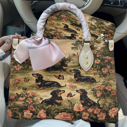 Lorva Leather Bag Dachshund Garden Manor