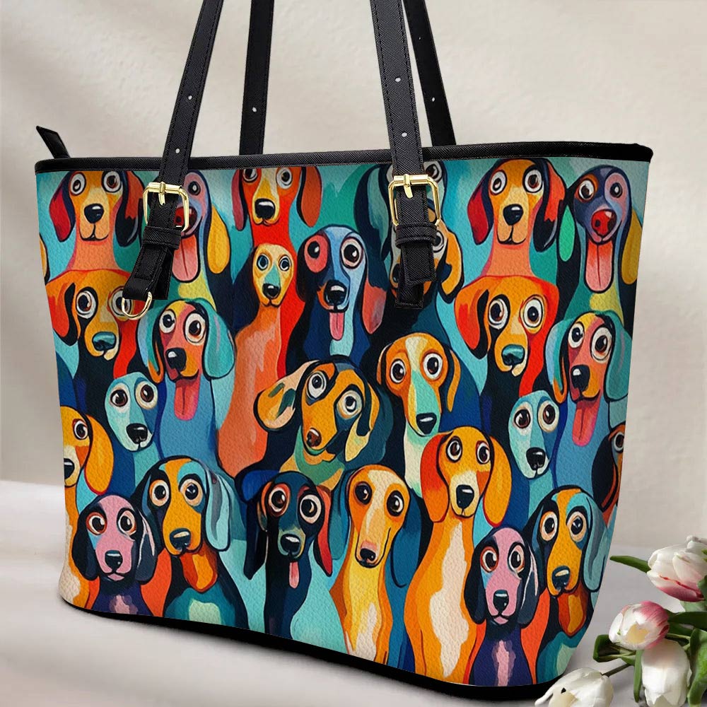 Lorva Leather Tote Bag Fun & Whimsical