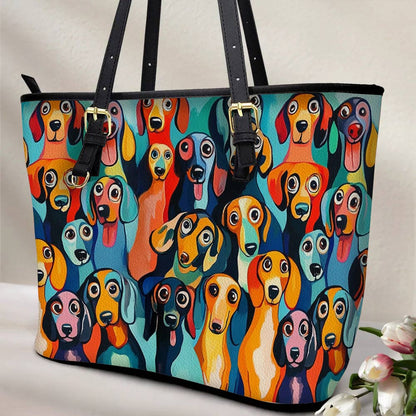 Lorva Leather Tote Bag Fun & Whimsical