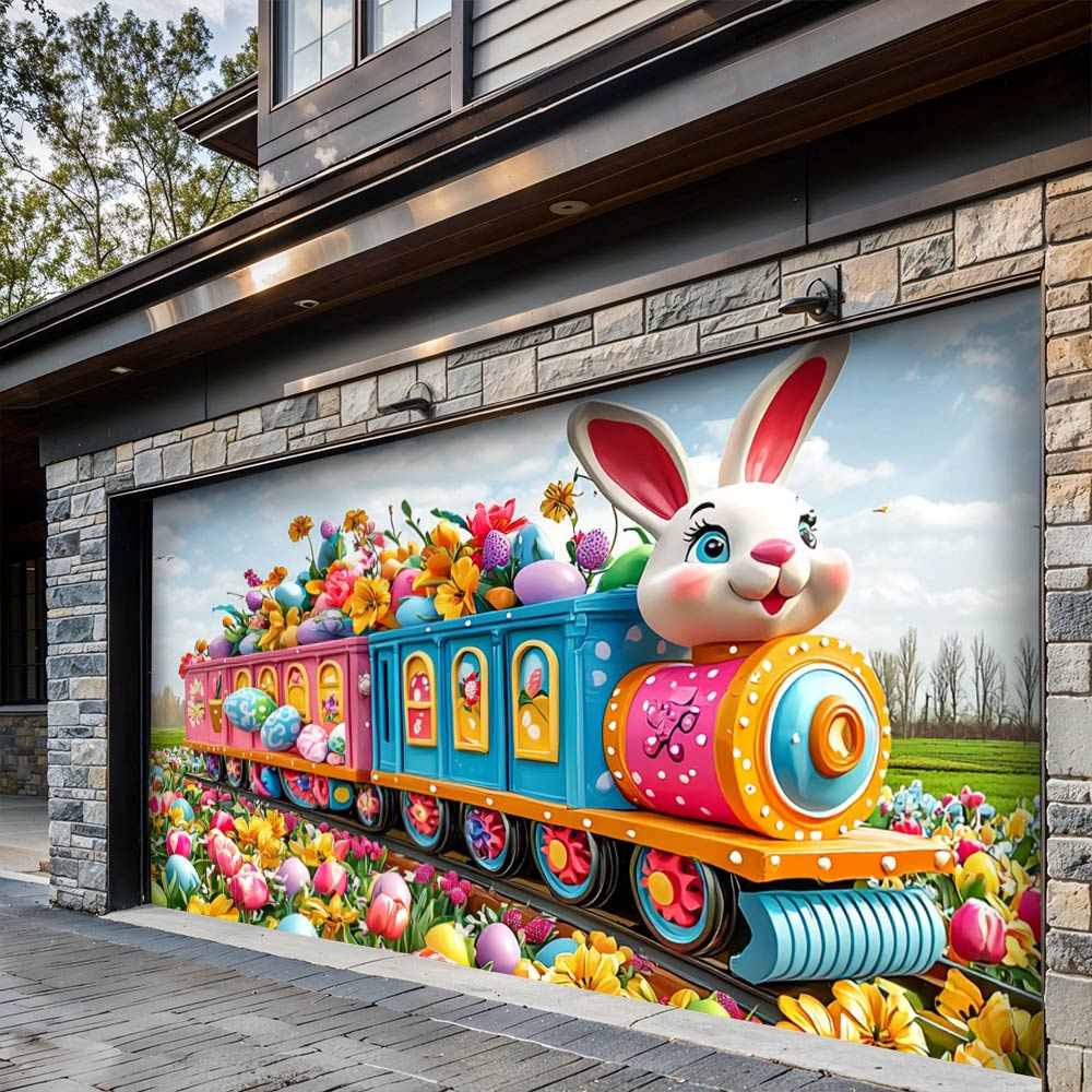 Lorva Garage Door Banner Decoration Easter Joy Express