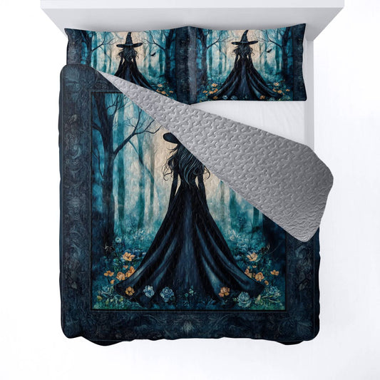 Witch Lorva All Season Quilt 3-Piece Set Enchanted Forest Witch