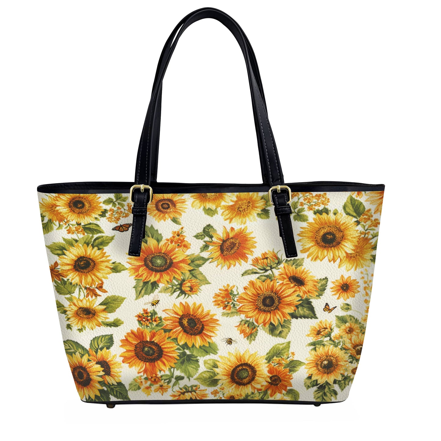Lorva Leather Tote Bag Sunflower Soul