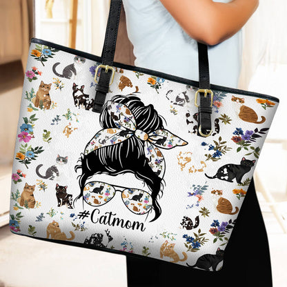 Lorva Leather Tote Bag Catmom