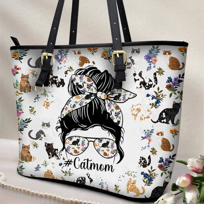Lorva Leather Tote Bag Catmom