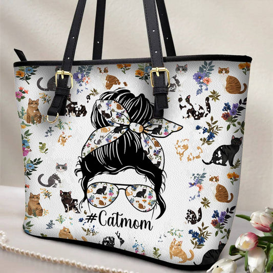 Lorva Leather Tote Bag Catmom