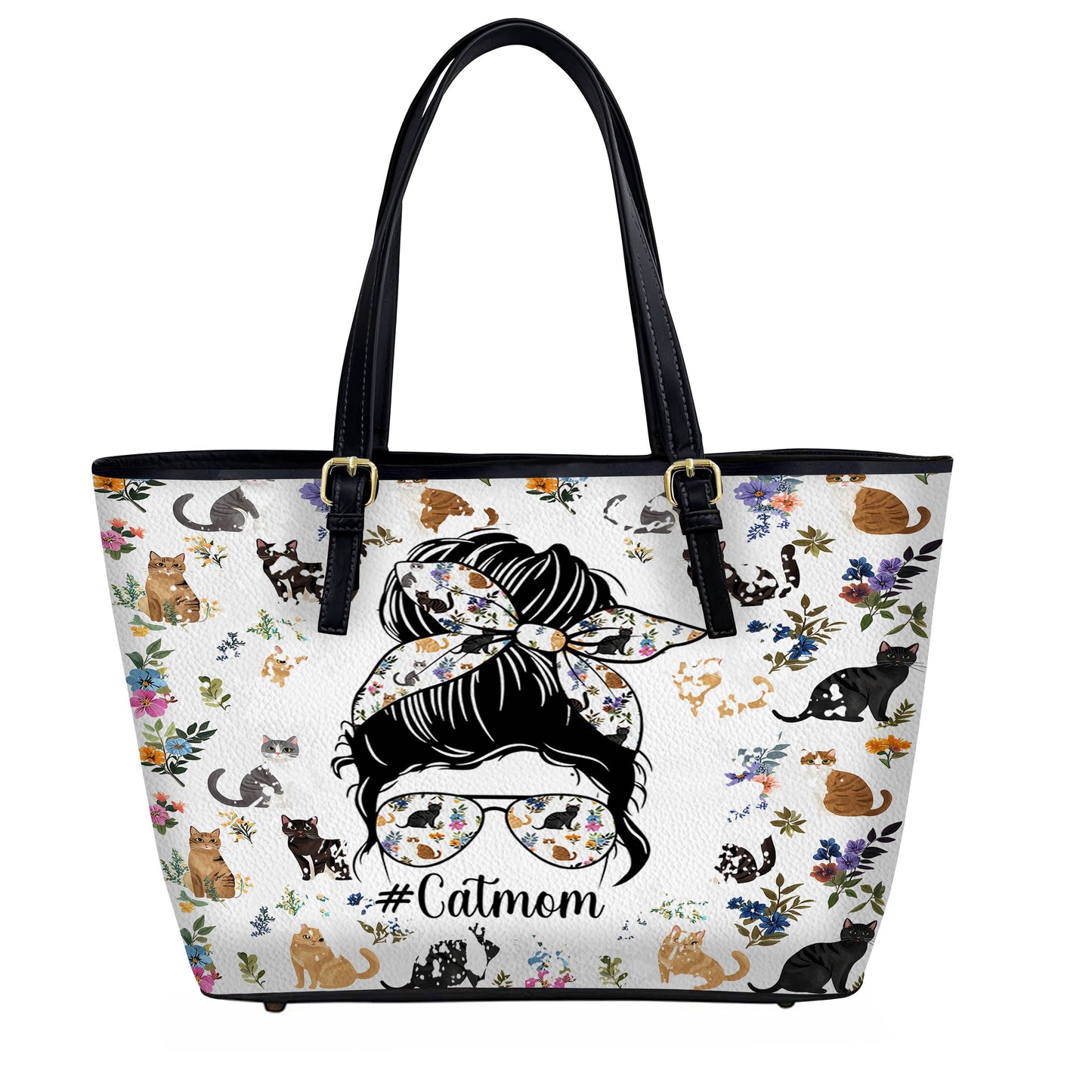 Lorva Leather Tote Bag Catmom