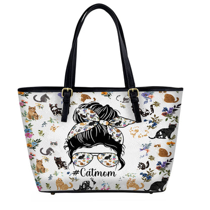 Lorva Leather Tote Bag Catmom