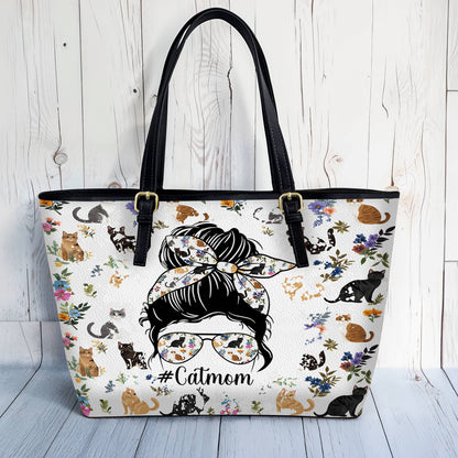 Lorva Leather Tote Bag Catmom