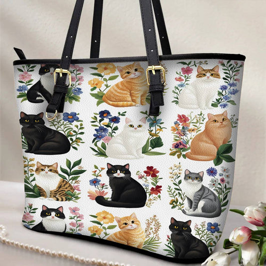 Lorva Leather Tote Bag BotaniCats