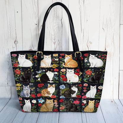 Lorva Leather Tote Bag Cat Lover’s Paradise