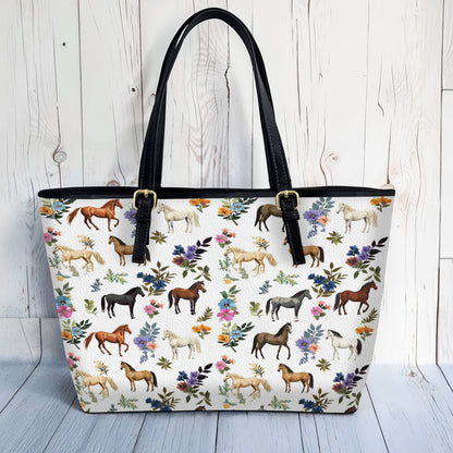 Lorva Leather Tote Bag Just A Girl Who Loves Horses