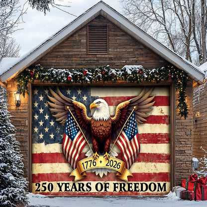 Lorva Garage Door Banner Decoration 250 Years Of Freedom