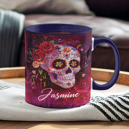 Lorva Personalized Mug Happy Gorgeous Sugar Skull