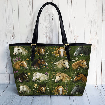 Lorva Leather Tote Bag Nature’s Symphony Horse