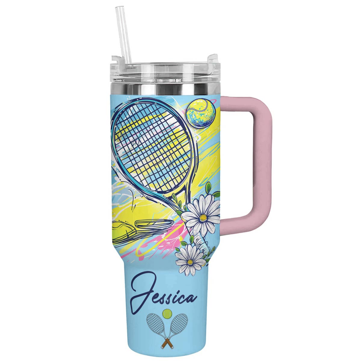 Lorva Personalized Tumbler Tennis Lovely