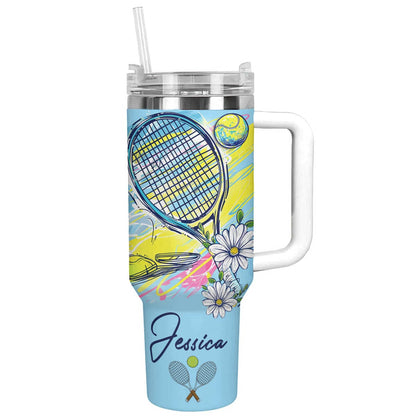 Lorva Personalized Tumbler Tennis Lovely