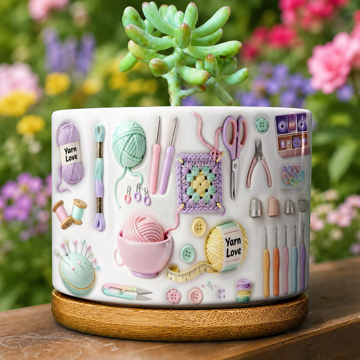 Lorva Yarn Ceramic Plant Pot Yarn Is My Therapy