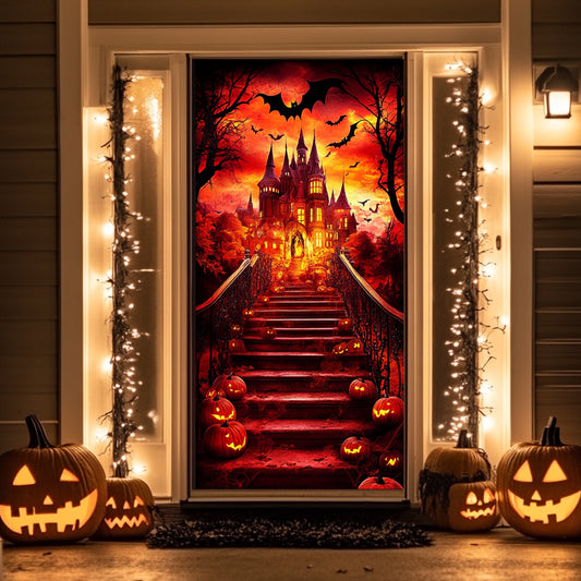 Lorva Halloween Door Cover Haunted Hollow Entrance