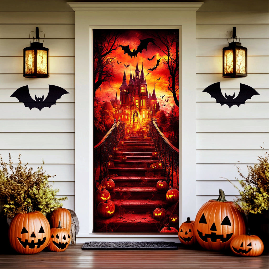 Lorva Halloween Door Cover Haunted Hollow Entrance