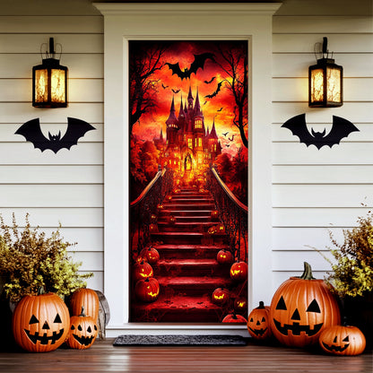 Lorva Halloween Door Cover Haunted Hollow Entrance