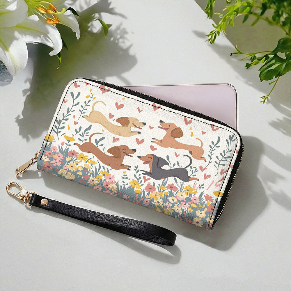 Lorva Leather Wallet Dachshunds Fill My Heart