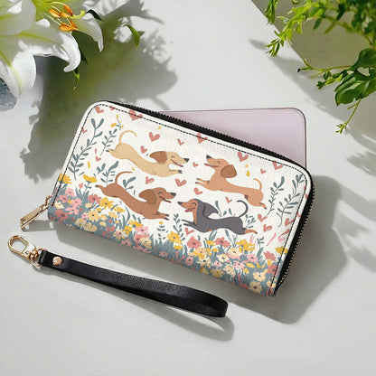 Lorva Leather Wallet Dachshunds Fill My Heart