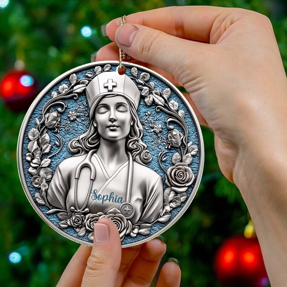 Lorva Nurse Personalized 2D Acrylic Ornament Healer’s Grace