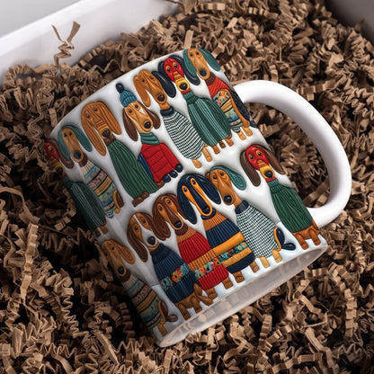 Lorva  Flat Print Mug Amazing Dachshund