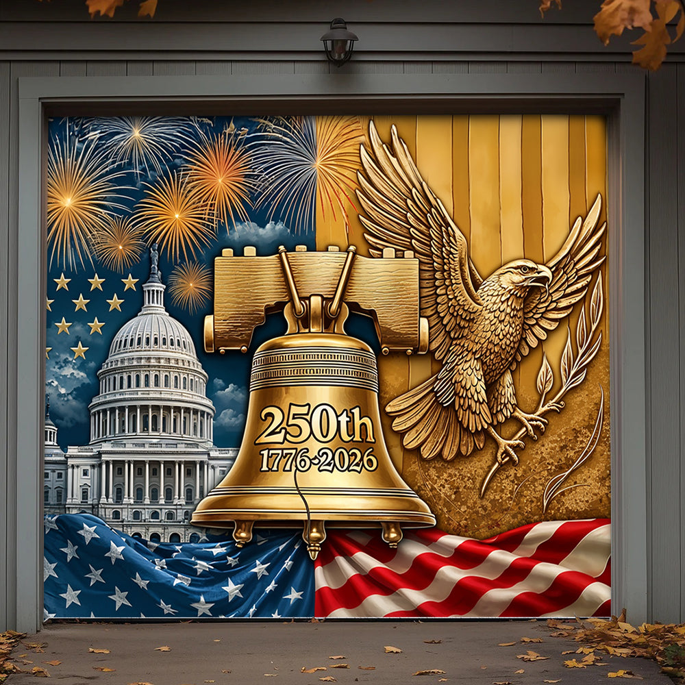 Lorva Garage Door Banner Decoration 250th Anniversary Legacy