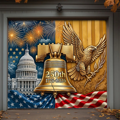 Lorva Garage Door Banner Decoration 250th Anniversary Legacy