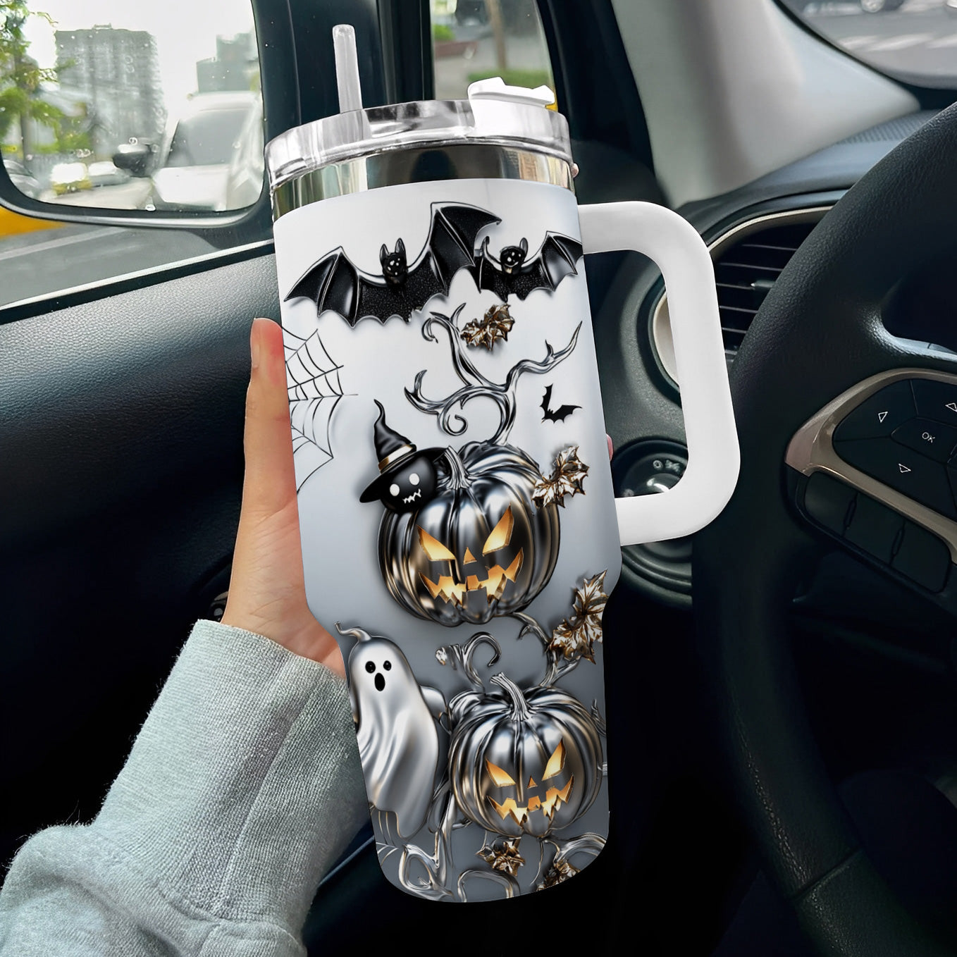Lorva Tumbler Haunted Pumpkins