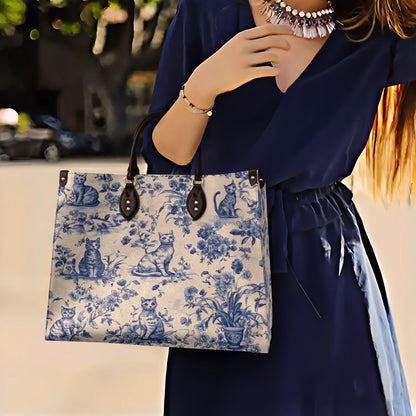 Lorva Leather Bag Blue Garden Whiskers