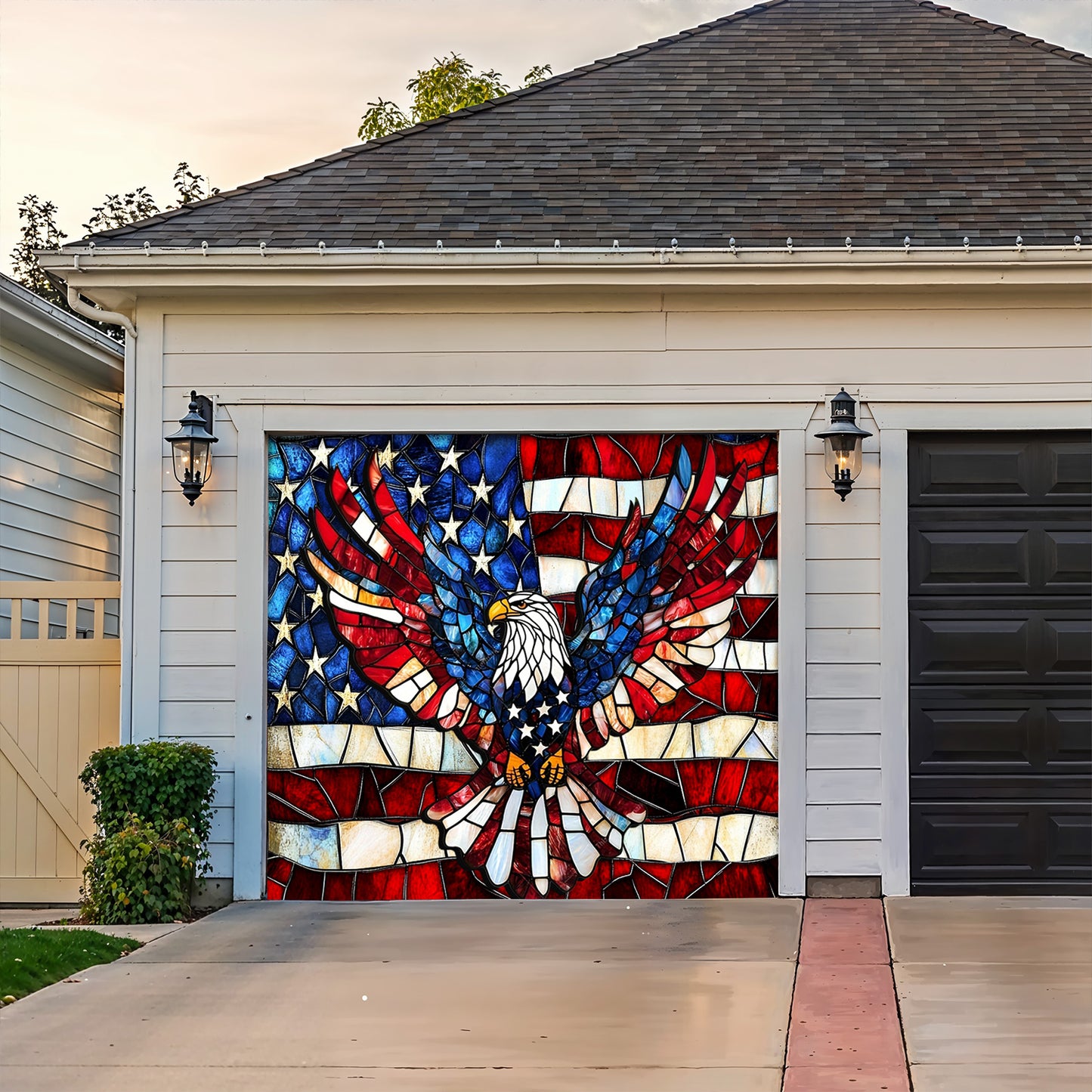 Lorva Garage Door Banner Decoration Proud Of My Country