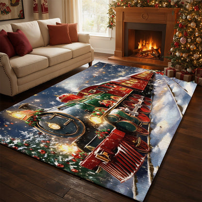 Lorva Christmas Area Rug Majestic Christmas Train