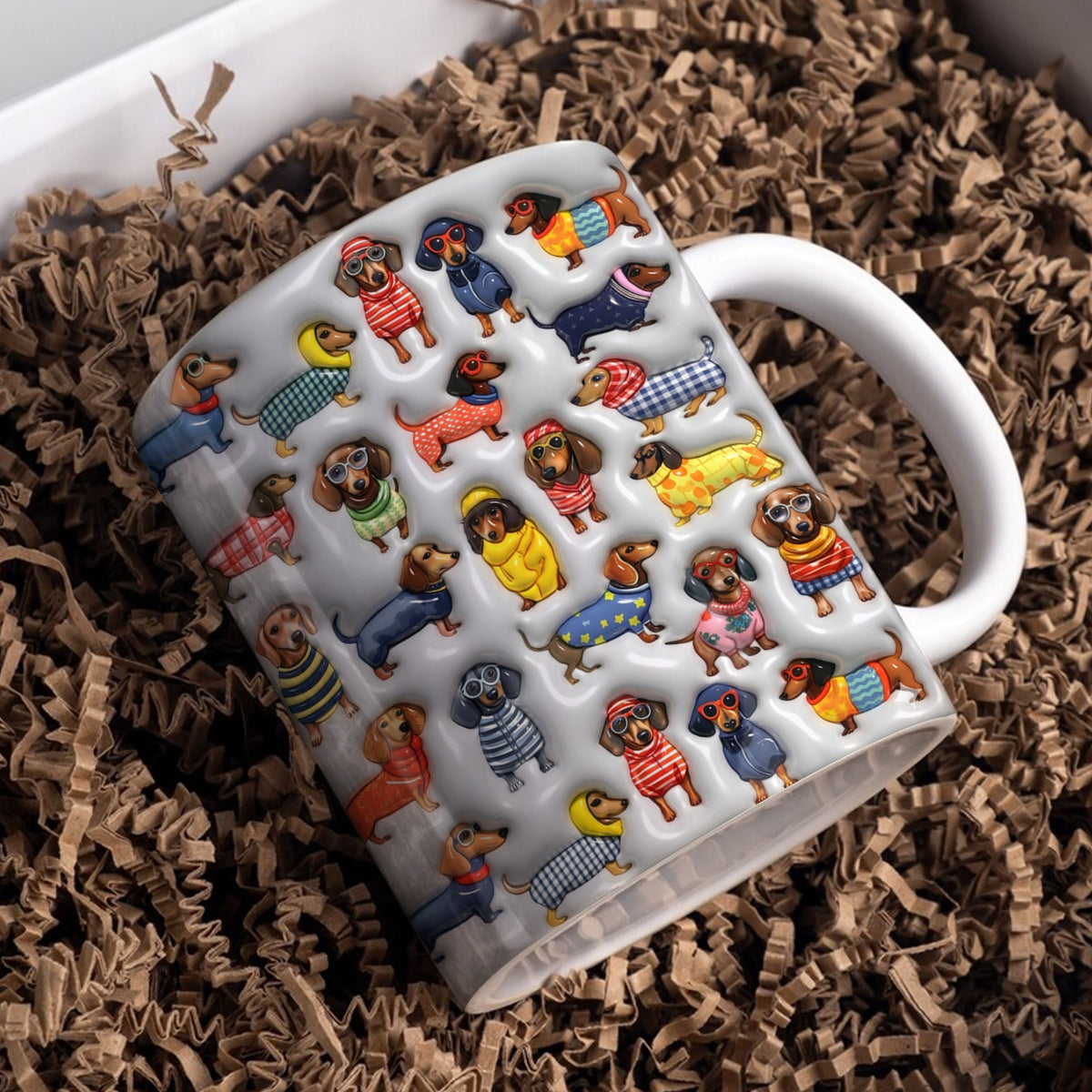 Lorva Flat Print Mug Dachshund Amazing Stylish