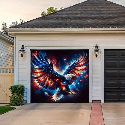 Lorva Patriotic Garage Door Banner Decoration Majestic Eagle